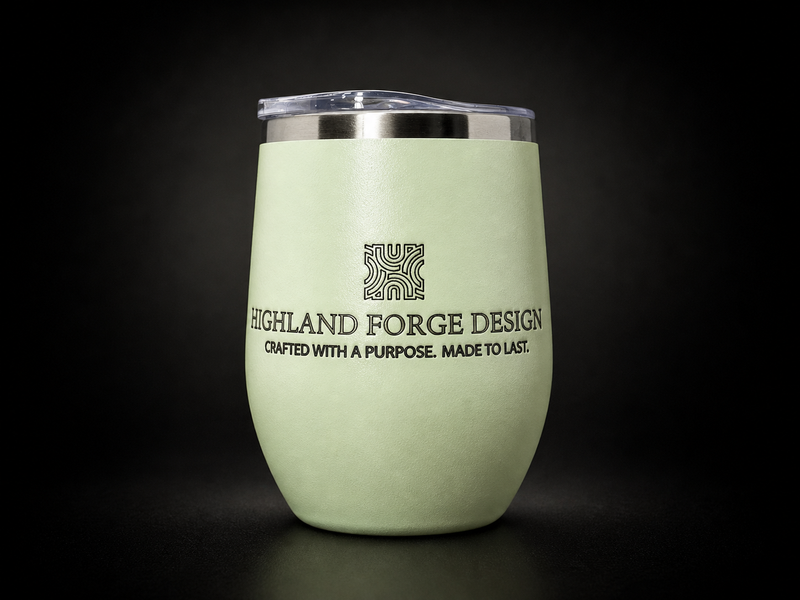 Custom Laser Engraved Wine Tumbler – 12oz Insulated Stainless Steel Cup