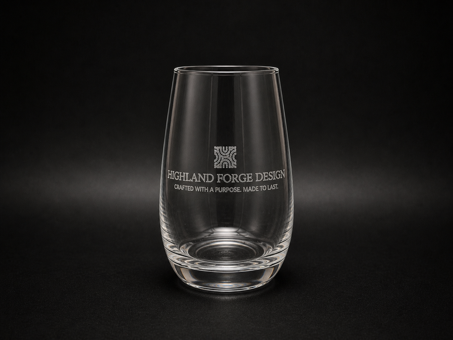Personalized Laser Engraved Stemless Wine Glass · Custom Name Monogram ·