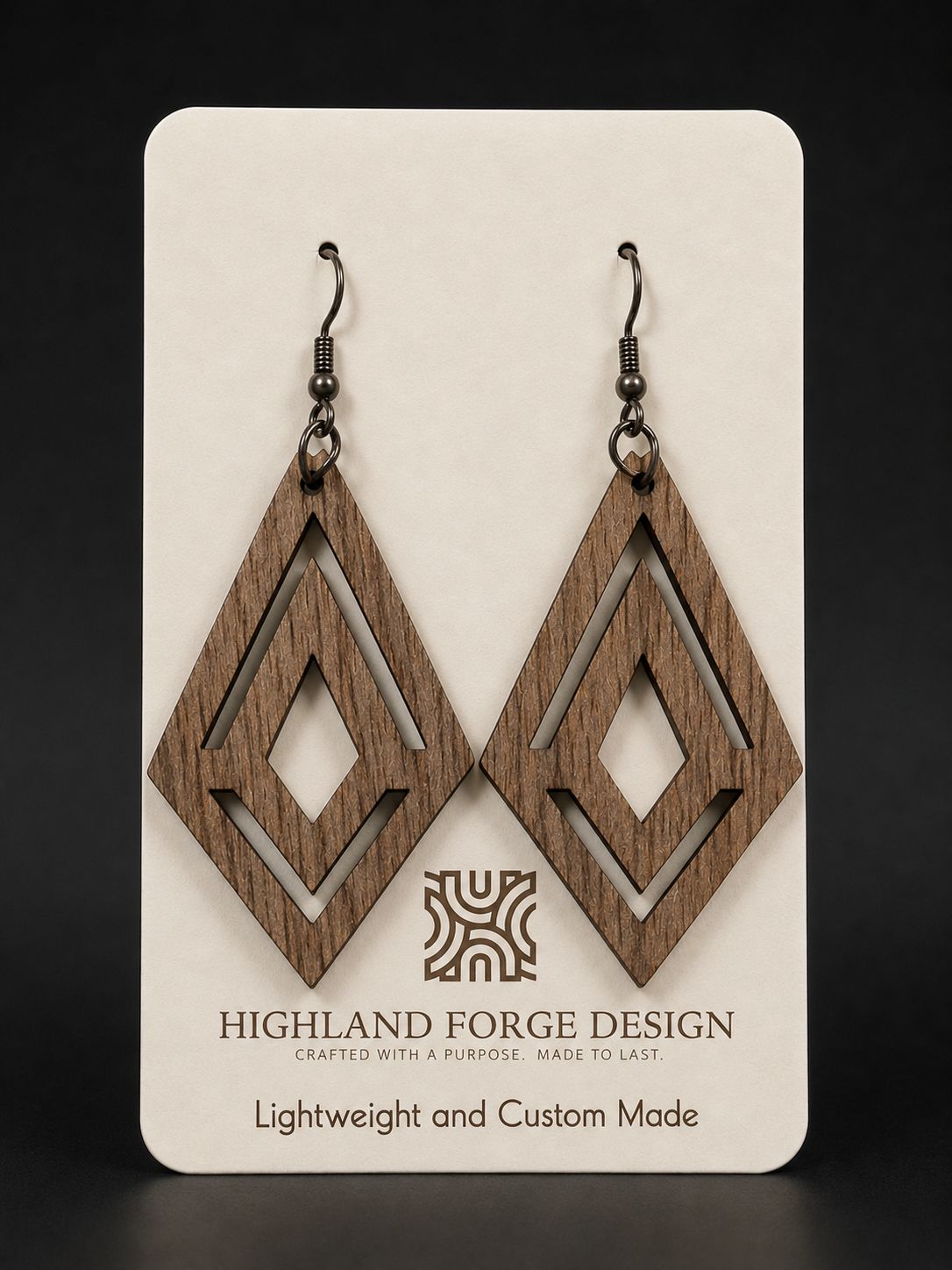 Laser Cut Wood Leaf Earrings · Handmade Botanical Dangle Earrings ·  Boho Gift for Her
