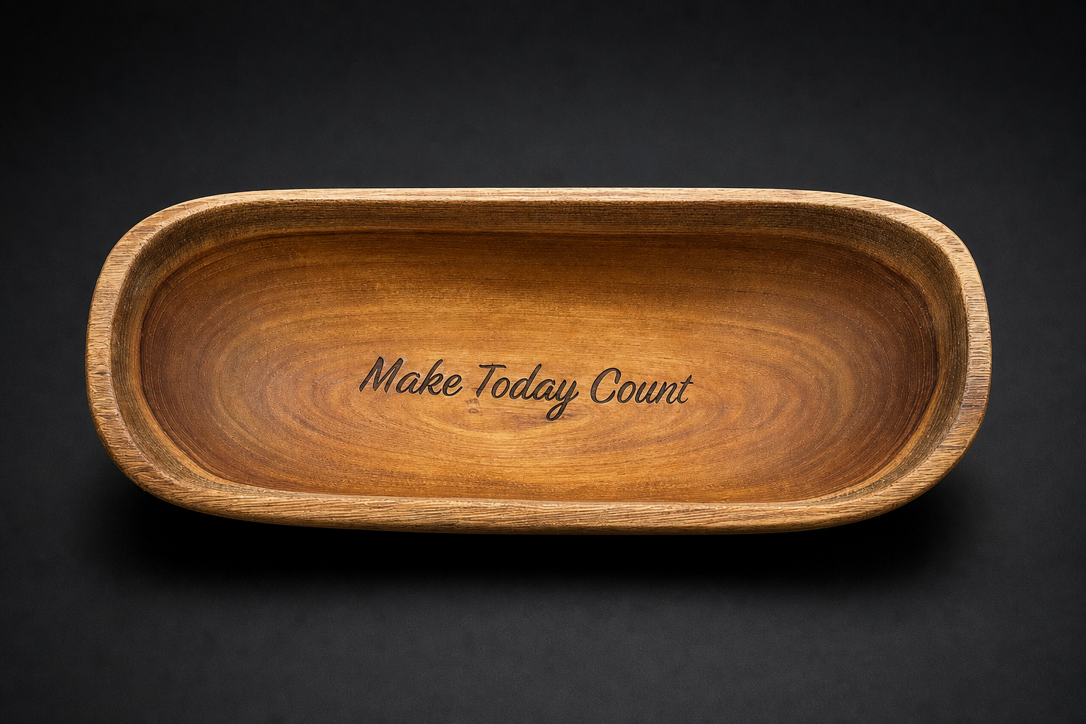 Personalized Laser Engraved Wood Dough Bowl